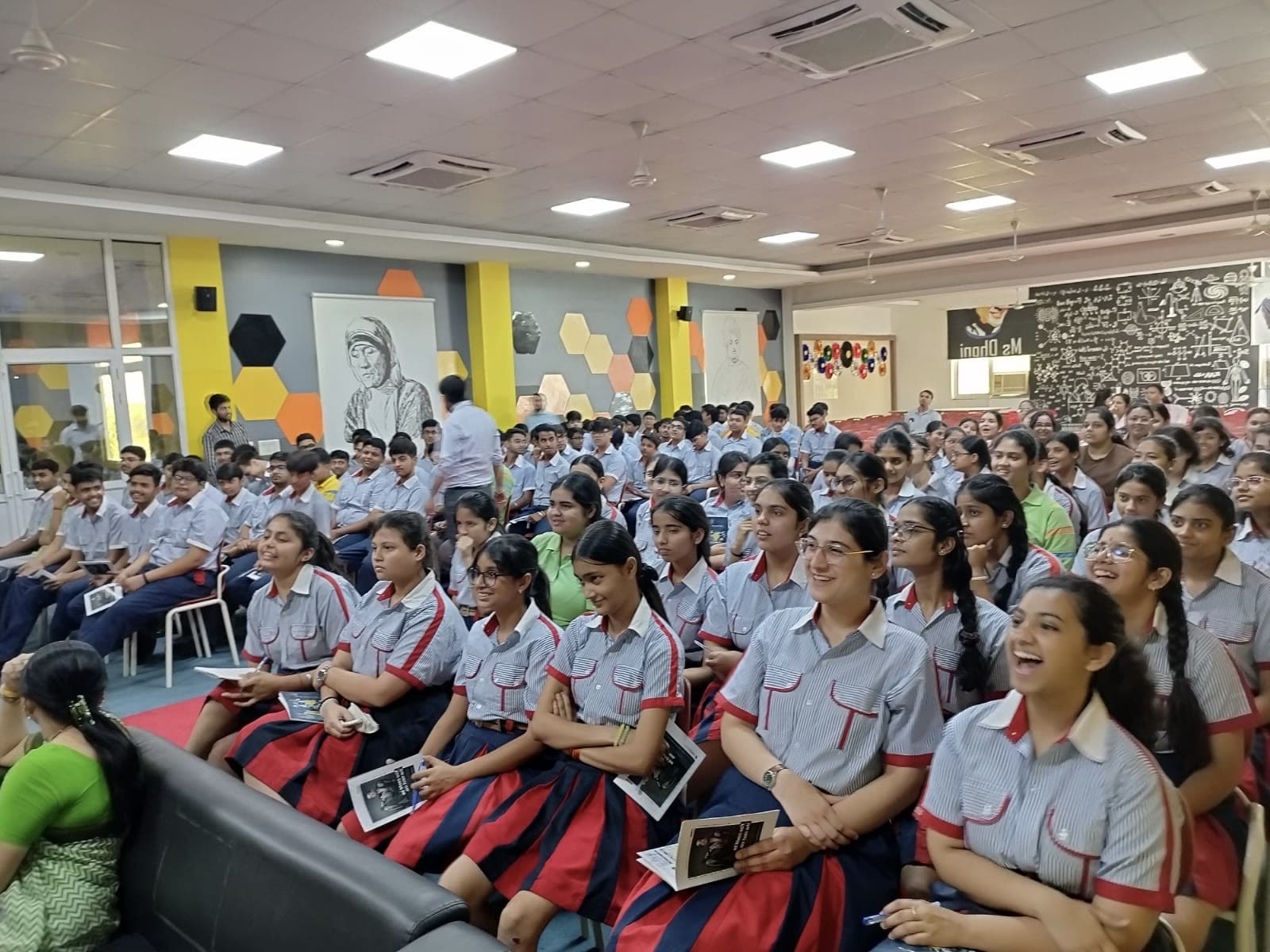 Students laughing during a session